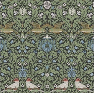 Bird Multicolor Floral Thicket Wallpaper - 4171-82062