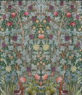 Vine Embroidery Sea Green Wall Mural - 4171-HT84001