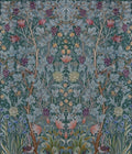 Vine Embroidery Teal Wall Mural - 4171-HT84002