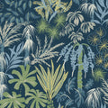 Everglades Teal Botanical Wallpaper