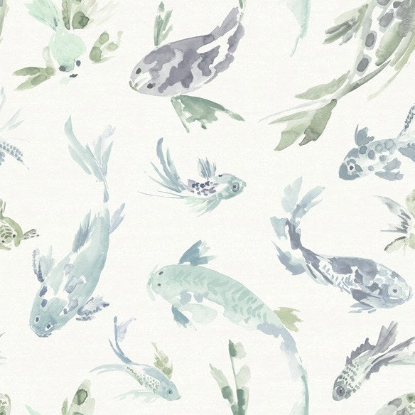 Koi Fish Wallpaper in Stone
