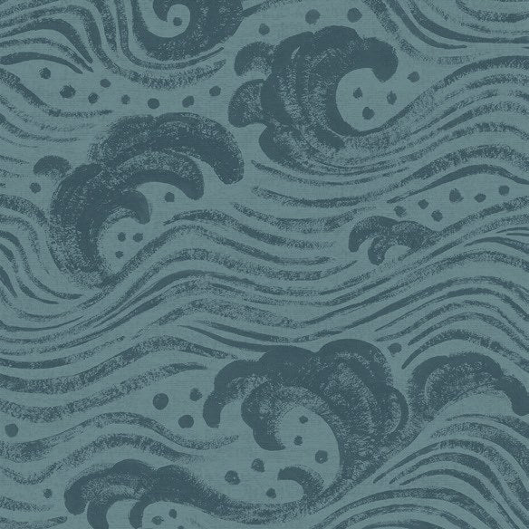 Swell Teal Ocean Wave Wallpaper wallpaper