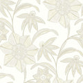 Star Flower Floral Trail Wallpaper in Beige