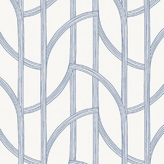 Salvo Curved Contours Wallpaper in Silver