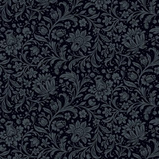 Hague Dark Blue Floral Trail Wallpaper