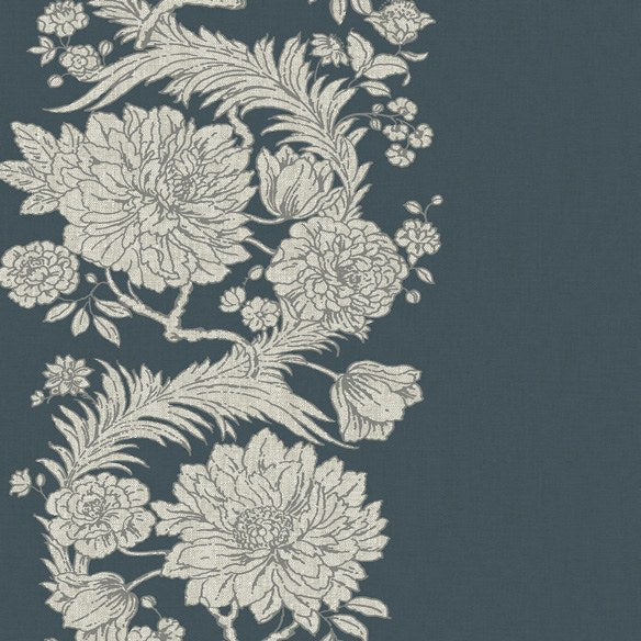 Gisela Floral Columns Wallpaper in Blue