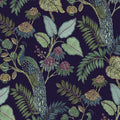 Geneva Plum Peacock Paradise Wallpaper