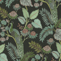 Geneva Peacock Paradise Wallpaper in Chocolate