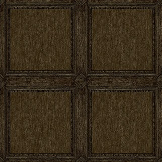 Moorland Wood Panel Wallpaper in Dark Brown