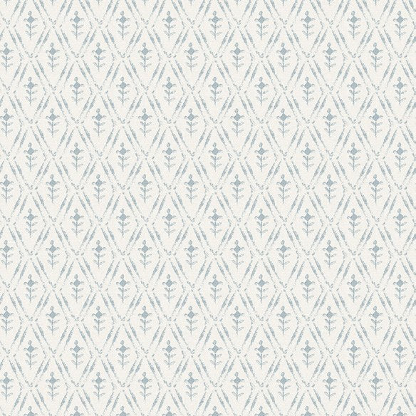 Tillie Blue Diamond Floral Wallpaper
