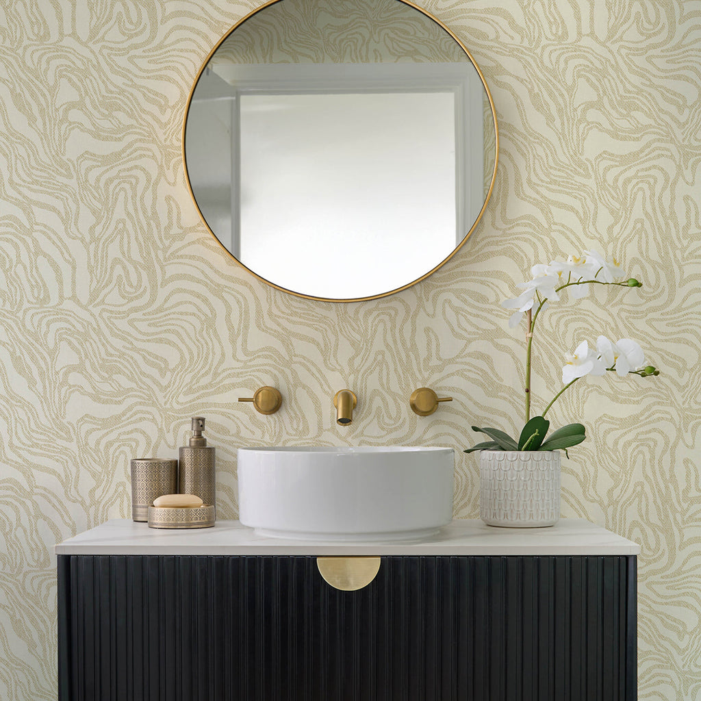 Massar Modern Marbled Wallpaper wallpaper detail or room view