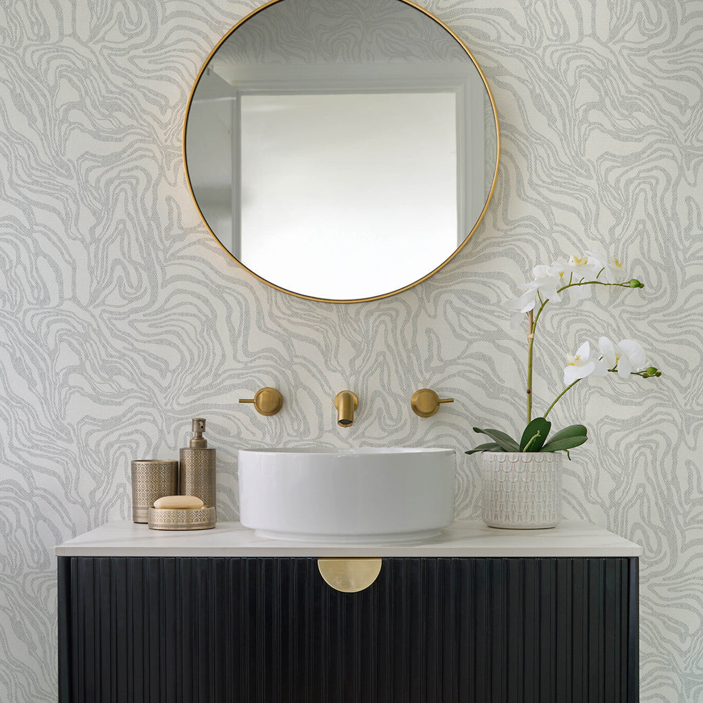 Massar Modern Marbled Wallpaper wallpaper detail or room view