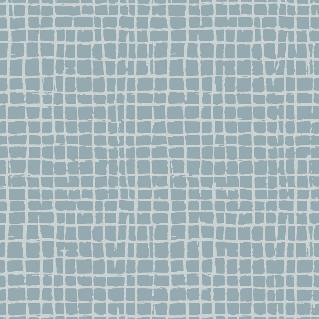 Albin Gridline Wallpaper in Sky Blue