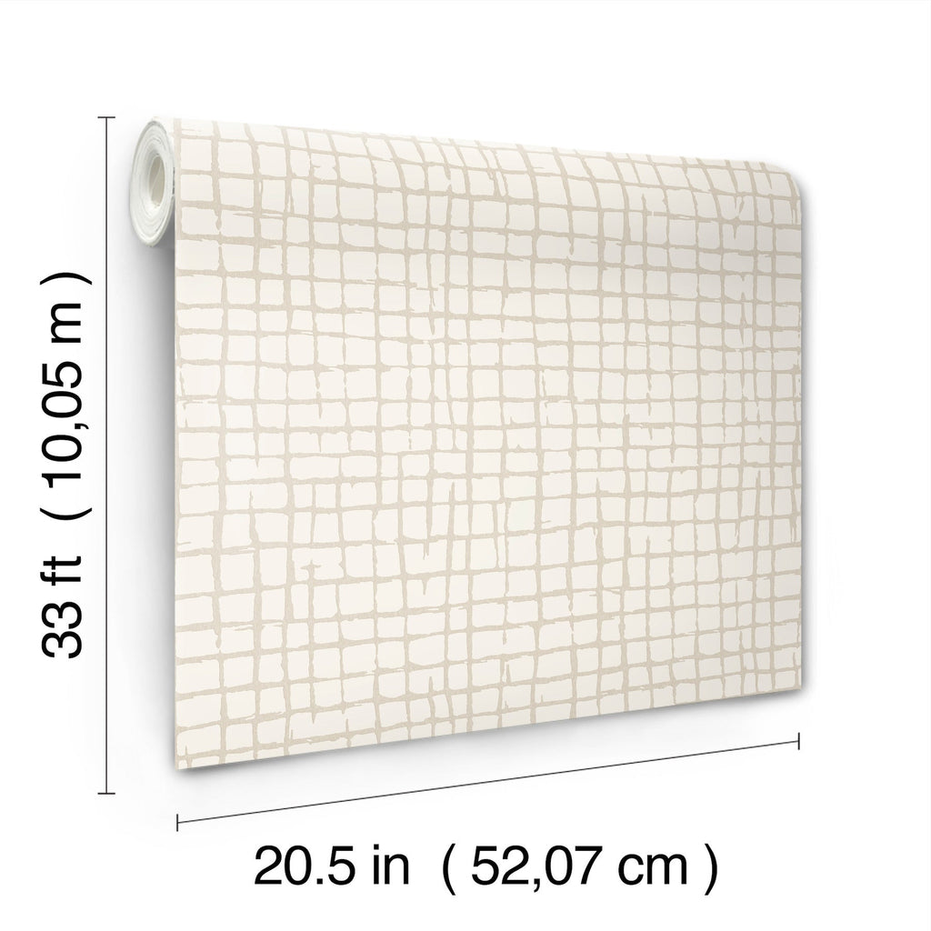 Albin Gridline Wallpaper wallpaper detail or room view