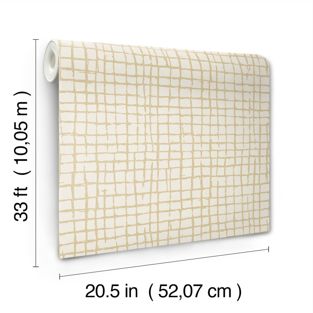 Albin Gridline Wallpaper wallpaper detail or room view