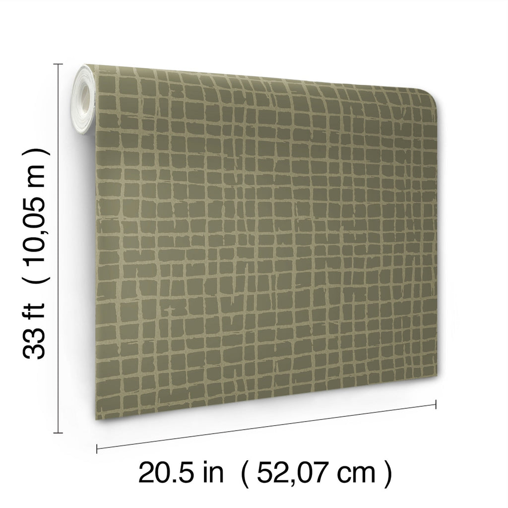 Albin Gridline Wallpaper wallpaper detail or room view