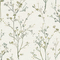 Silverling Budding Branches Wallpaper in Moss