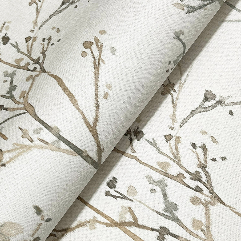 Silverling Budding Branches Wallpaper wallpaper detail or room view