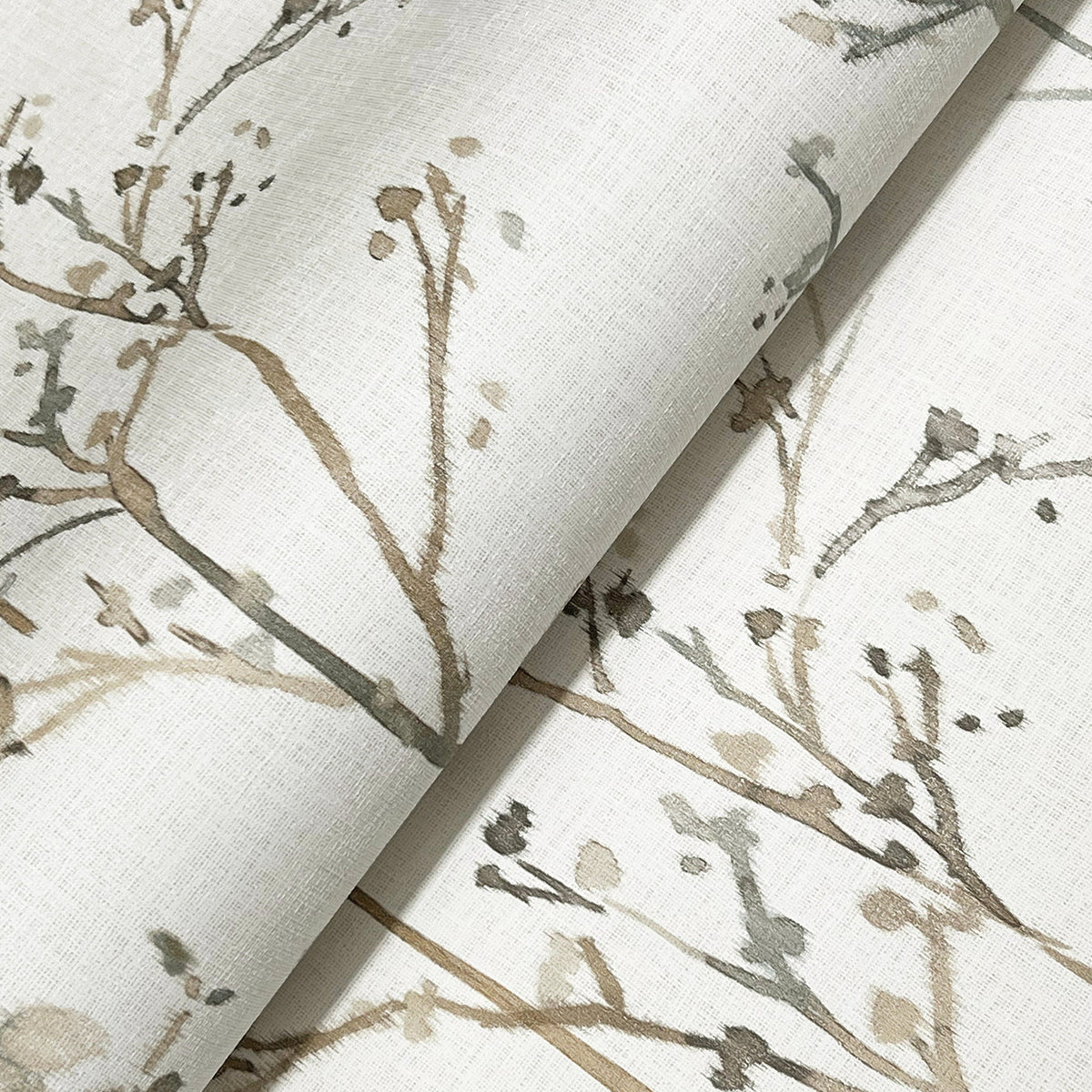 Silverling Budding Branches Wallpaper wallpaper detail or room view