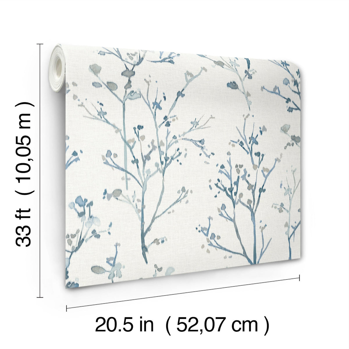 Silverling Budding Branches Wallpaper wallpaper detail or room view