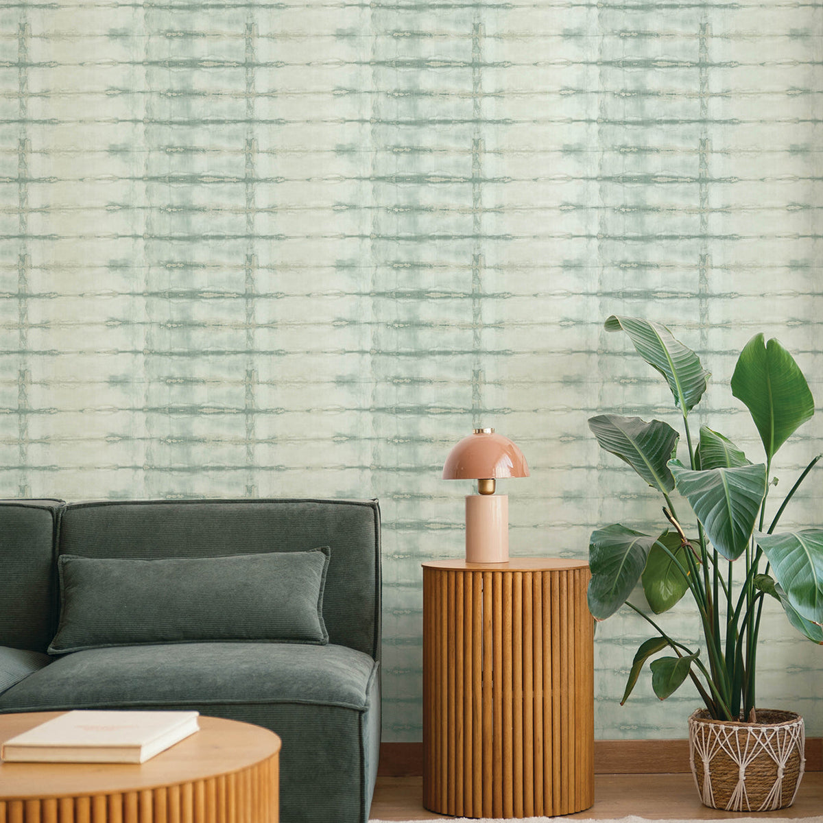 Modulus Geometric Stripe Wallpaper wallpaper detail or room view