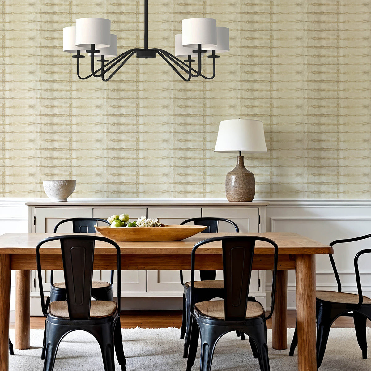 Modulus Geometric Stripe Wallpaper wallpaper detail or room view