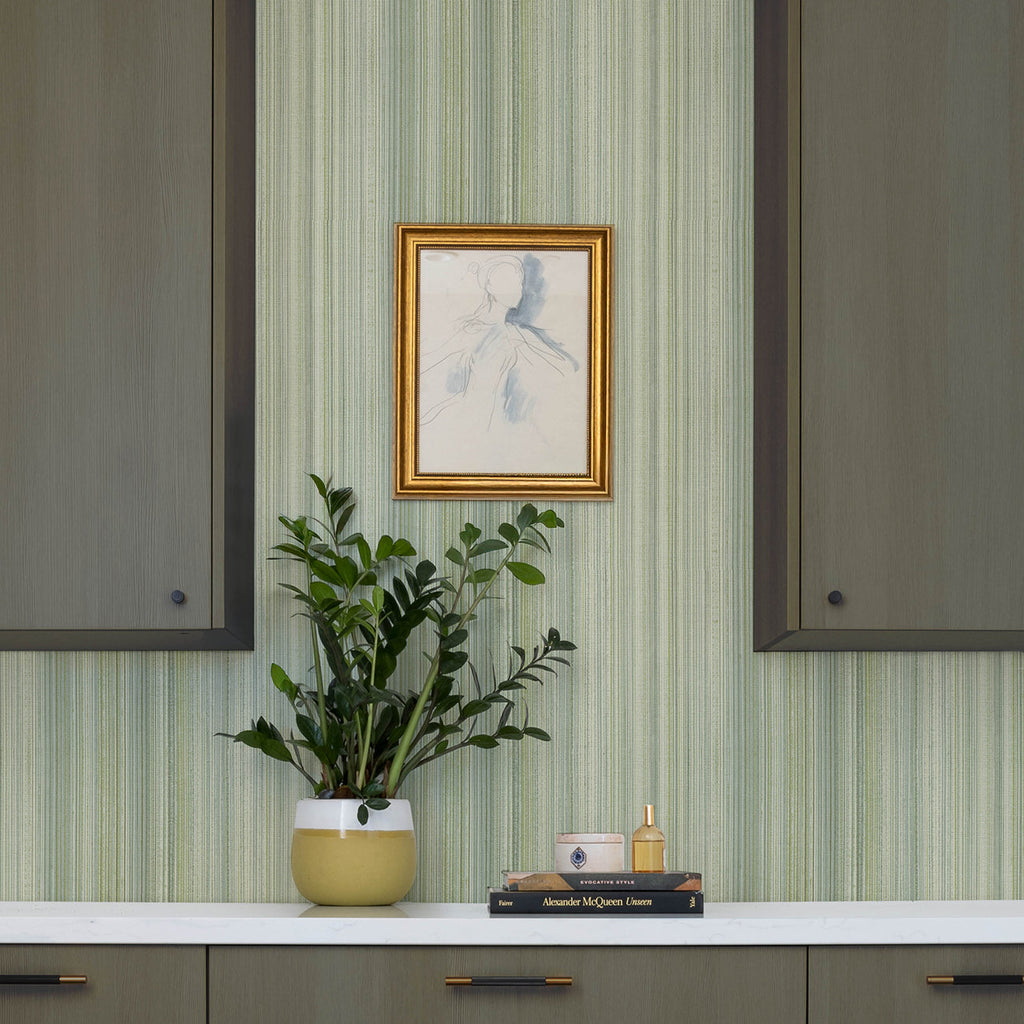 Elan Ombre Stripe Wallpaper wallpaper detail or room view