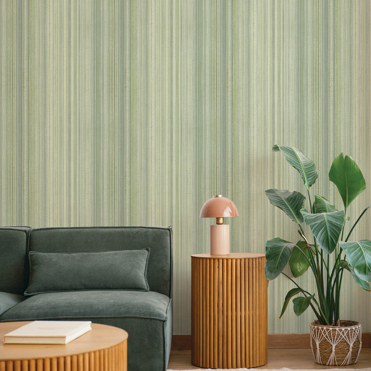 Elan Ombre Stripe Wallpaper wallpaper detail or room view