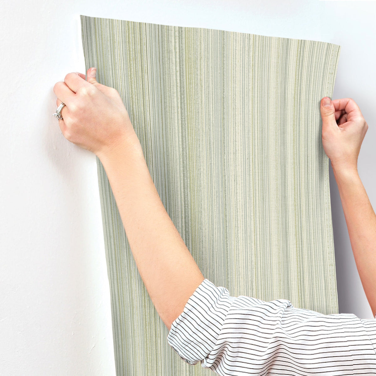 Elan Ombre Stripe Wallpaper wallpaper detail or room view