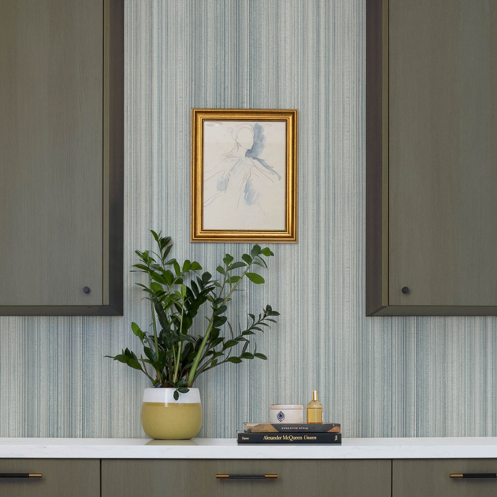 Elan Ombre Stripe Wallpaper wallpaper detail or room view