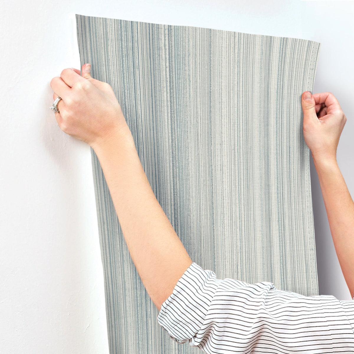 Elan Ombre Stripe Wallpaper wallpaper detail or room view