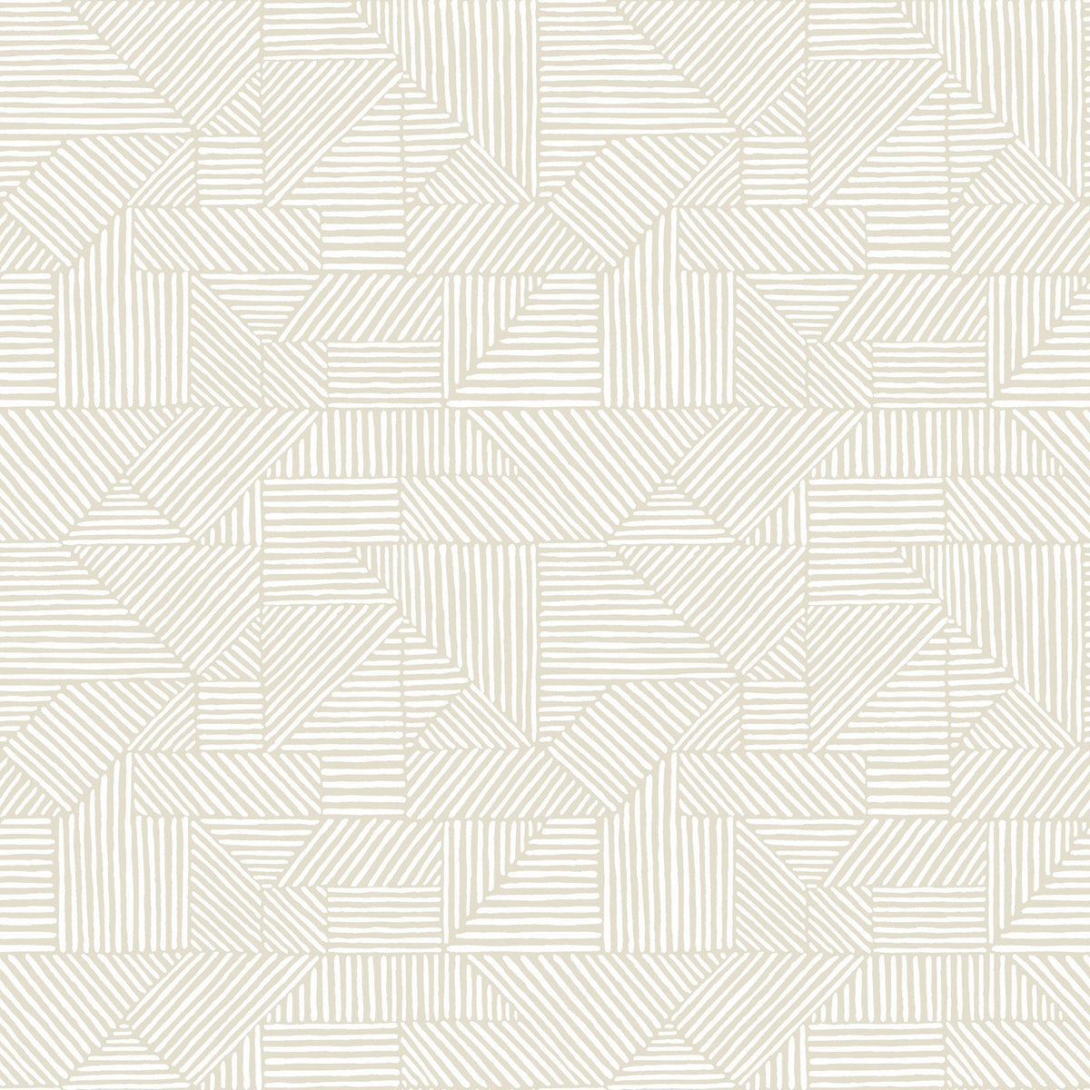 Crescendo Block Geometric Wallpaper in Silver