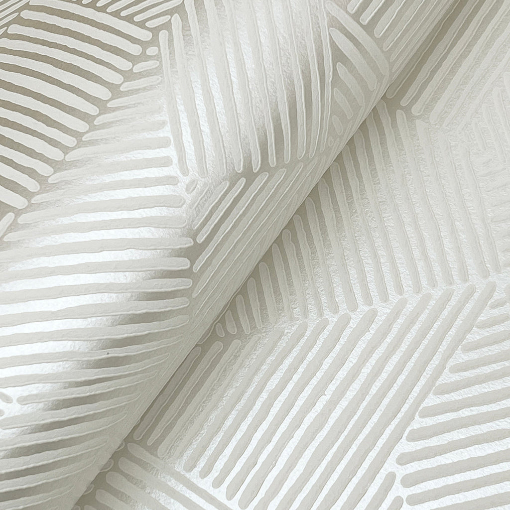 Crescendo Block Geometric Wallpaper wallpaper detail or room view