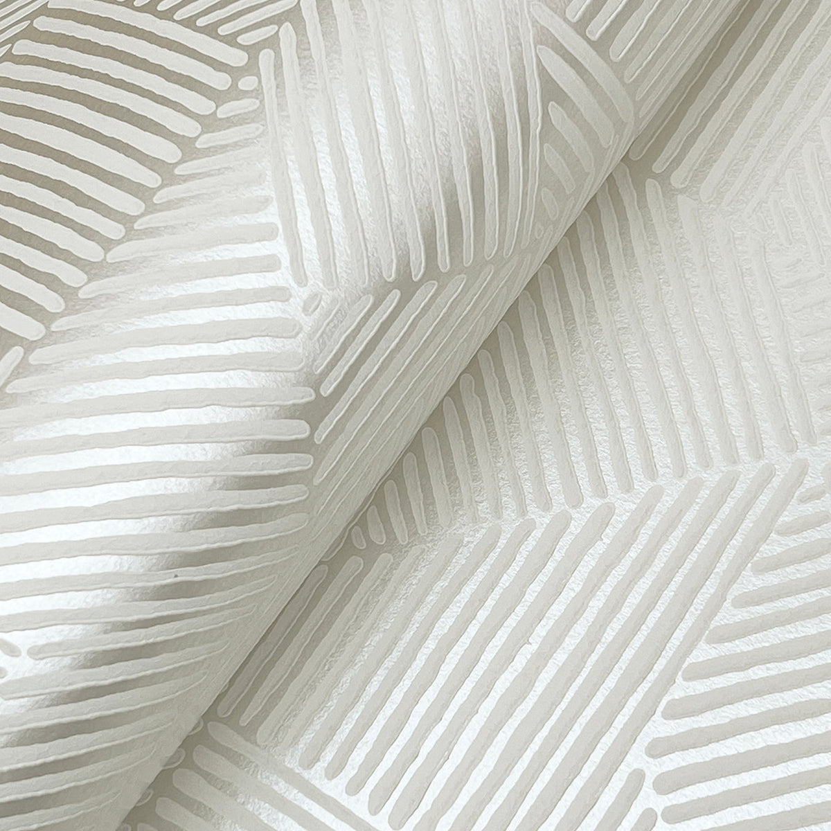 Crescendo Block Geometric Wallpaper wallpaper detail or room view
