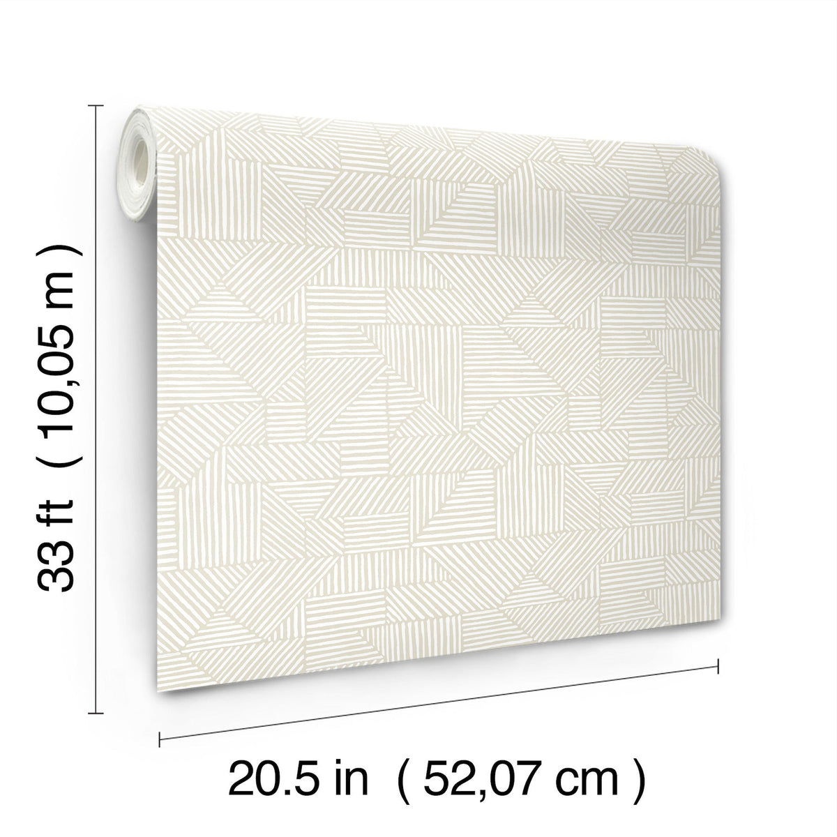 Crescendo Block Geometric Wallpaper wallpaper detail or room view