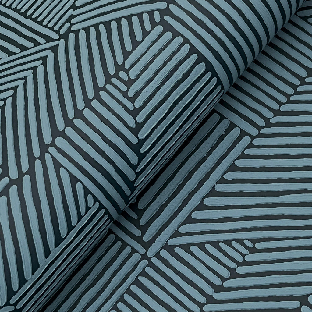 Crescendo Block Geometric Wallpaper wallpaper detail or room view