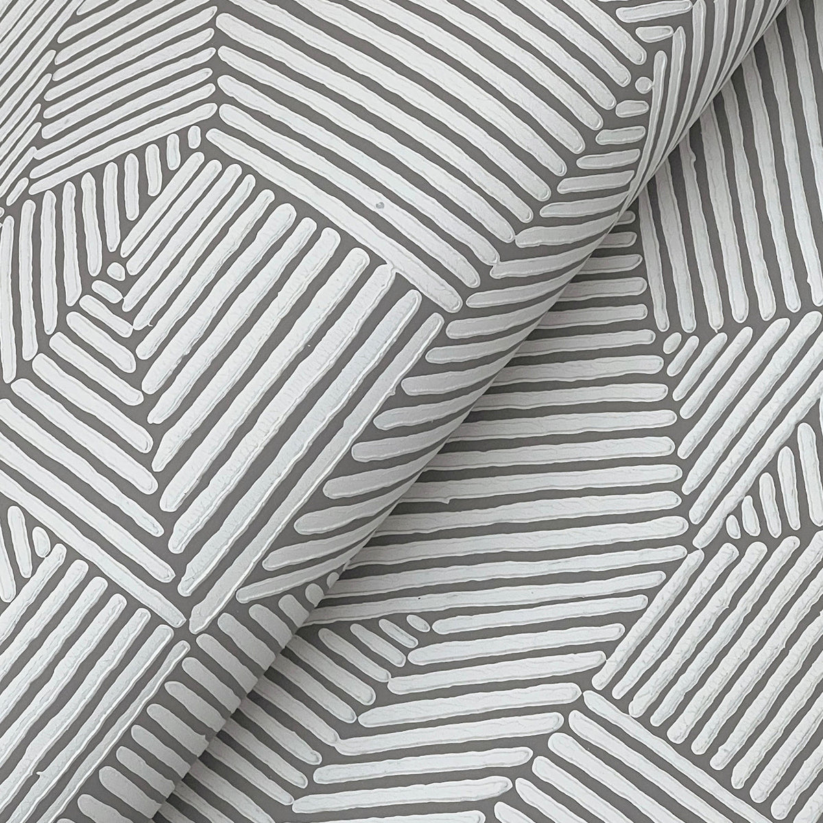 Crescendo Block Geometric Wallpaper wallpaper detail or room view