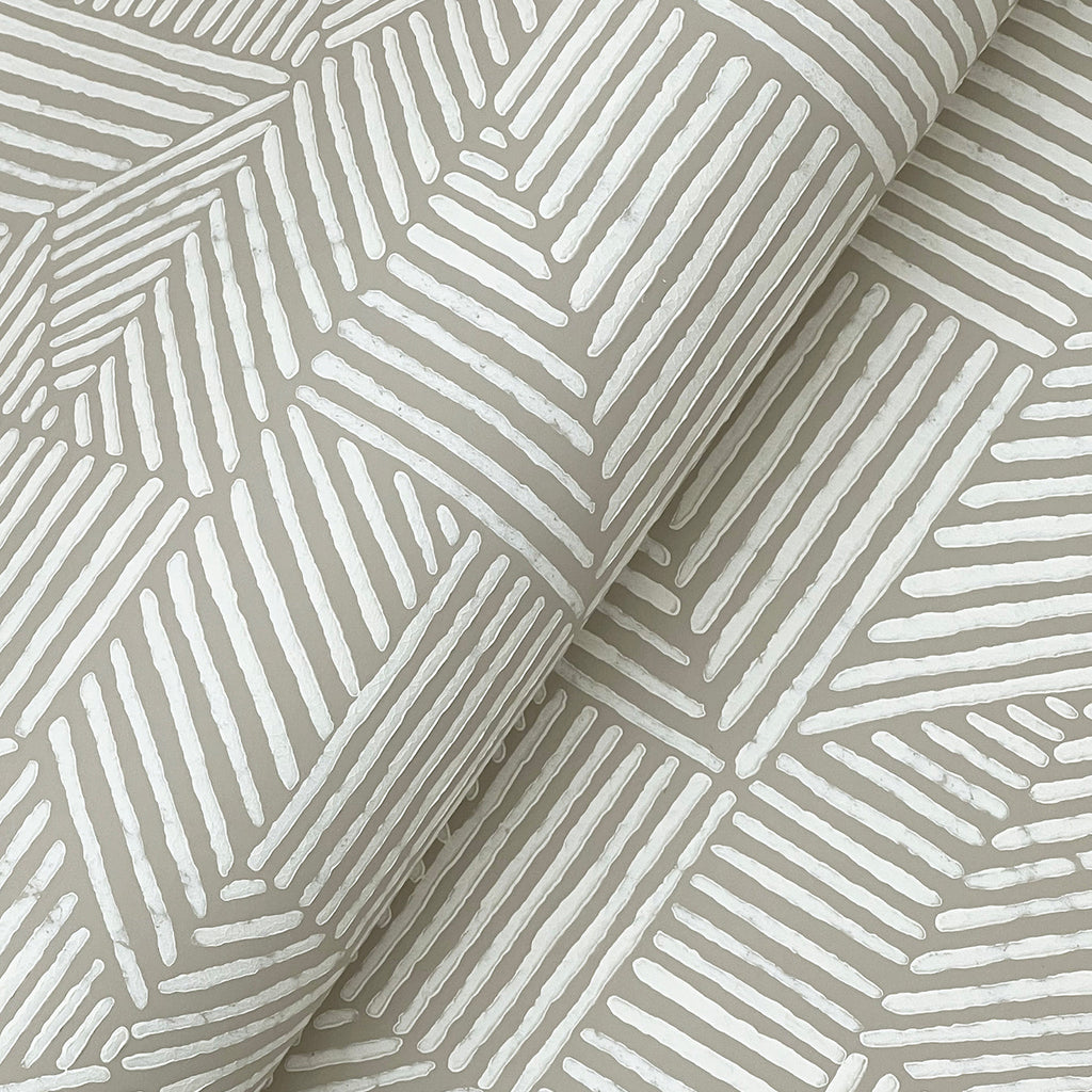 Crescendo Block Geometric Wallpaper wallpaper detail or room view
