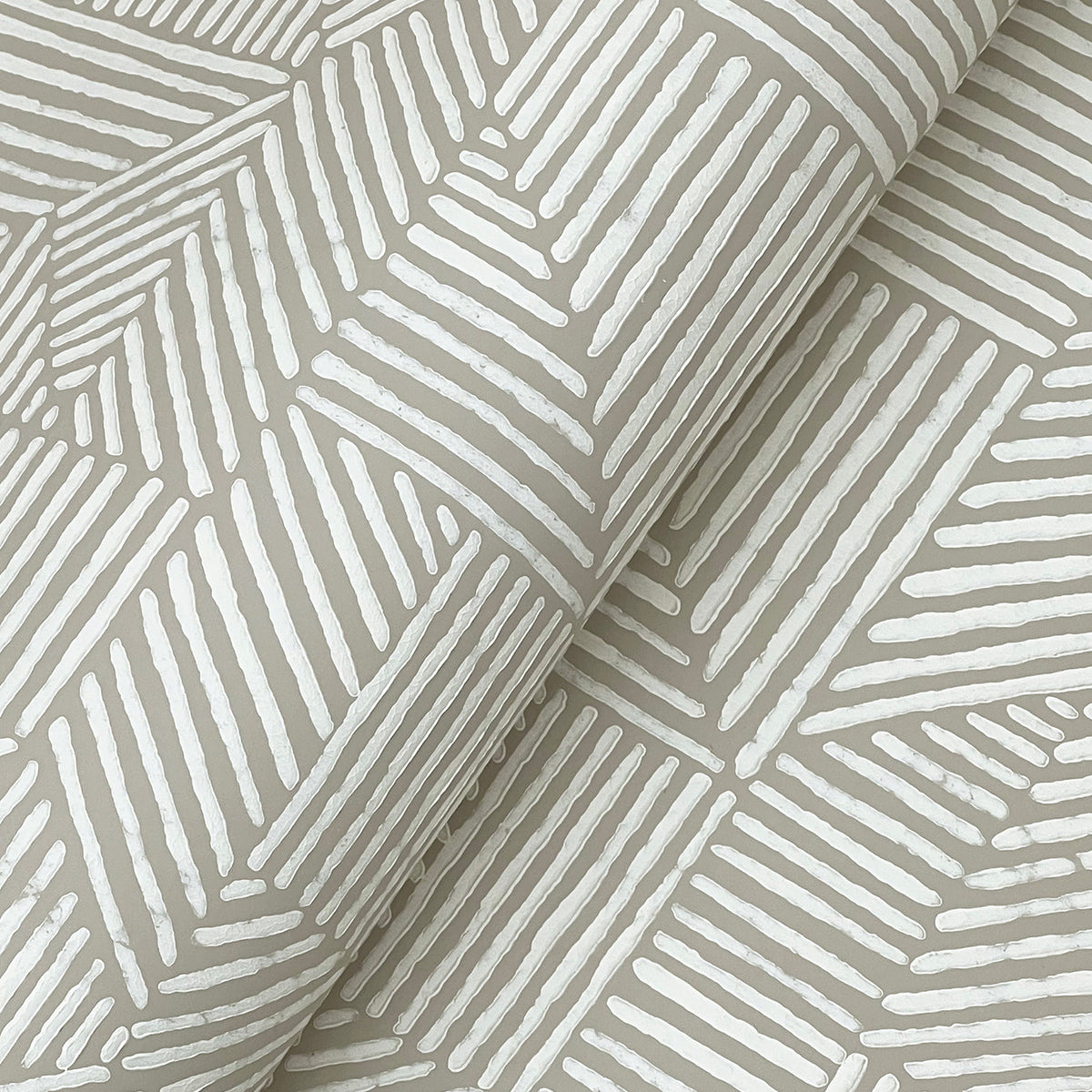 Crescendo Block Geometric Wallpaper wallpaper detail or room view