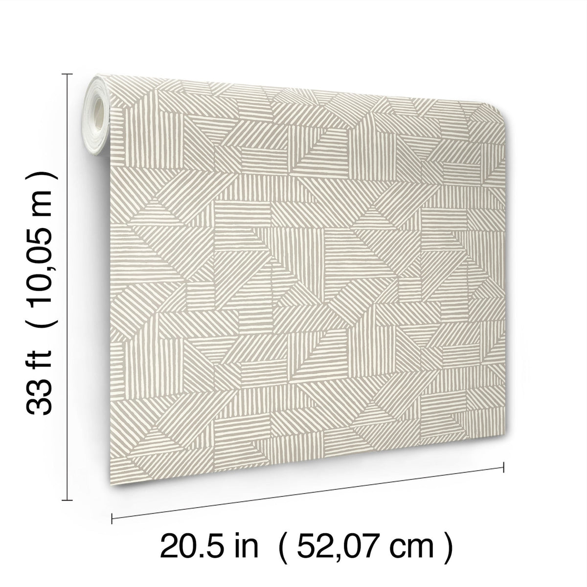 Crescendo Block Geometric Wallpaper wallpaper detail or room view