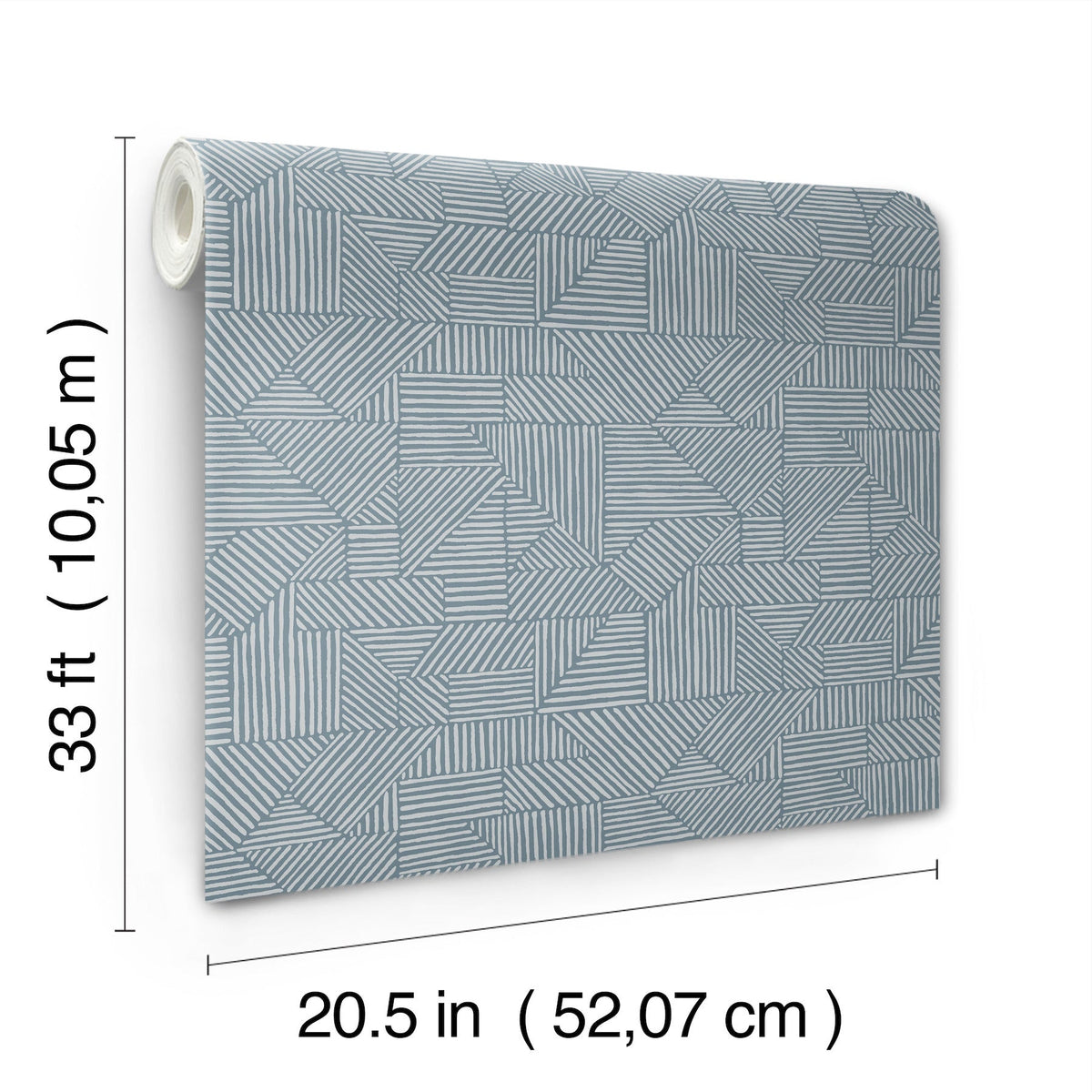 Crescendo Block Geometric Wallpaper wallpaper detail or room view