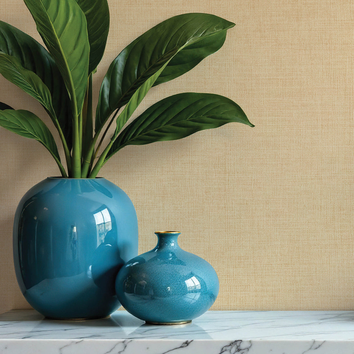 Alba Open Weave Wallpaper wallpaper detail or room view