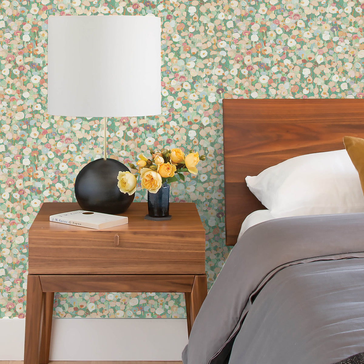 Prato Petite Floral Wallpaper wallpaper detail or room view