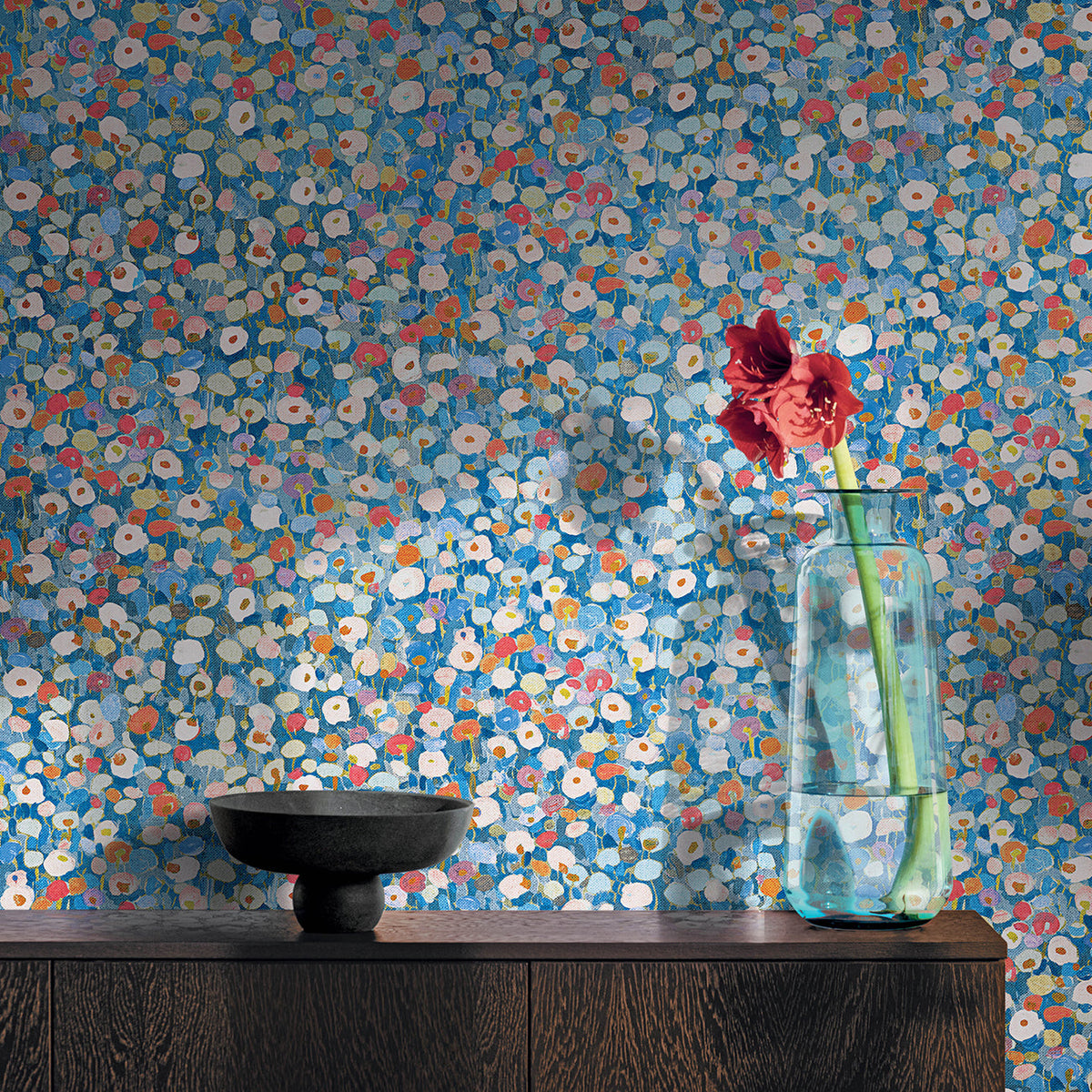 Prato Petite Floral Wallpaper wallpaper detail or room view