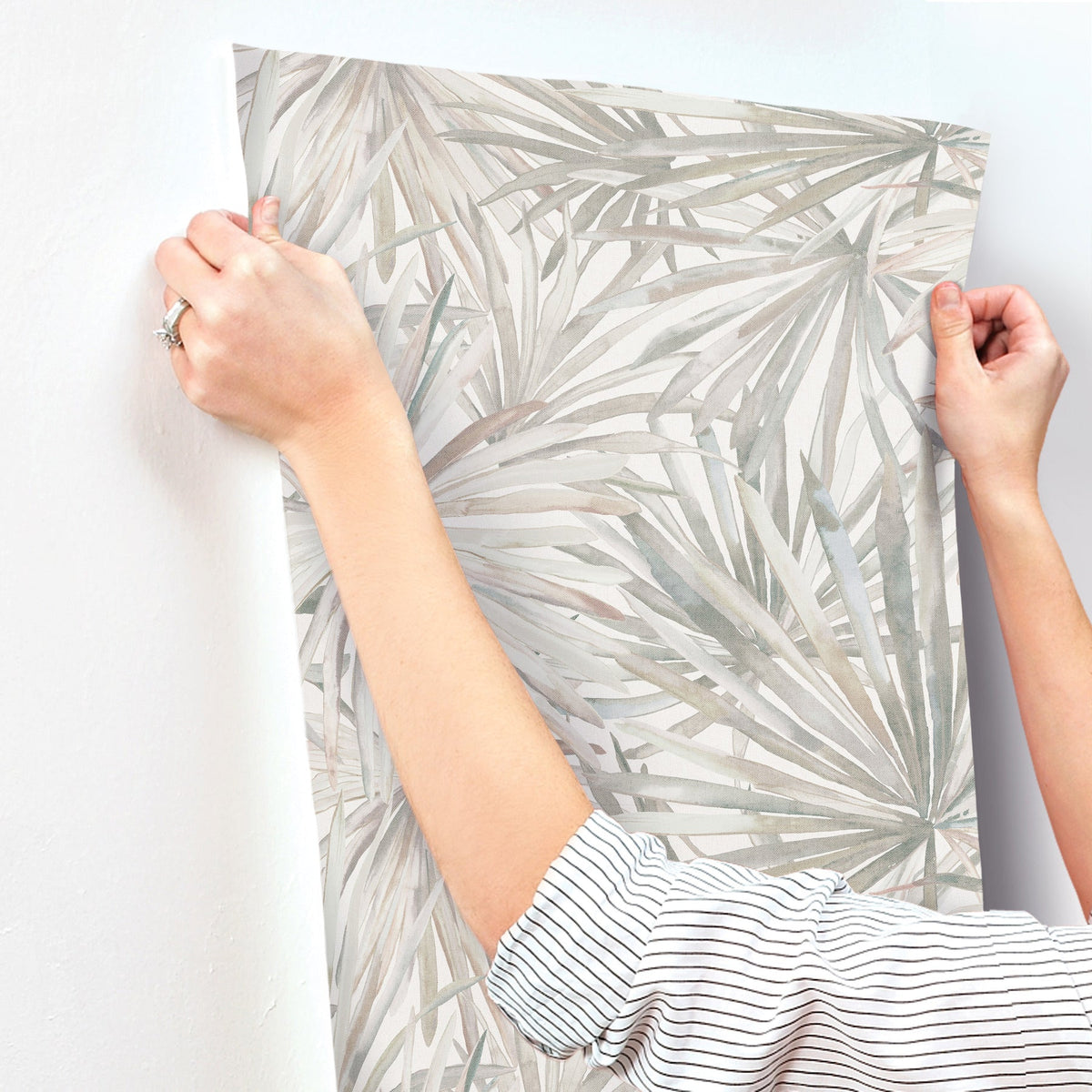 Corifa Palm Leaf Wallpaper wallpaper detail or room view