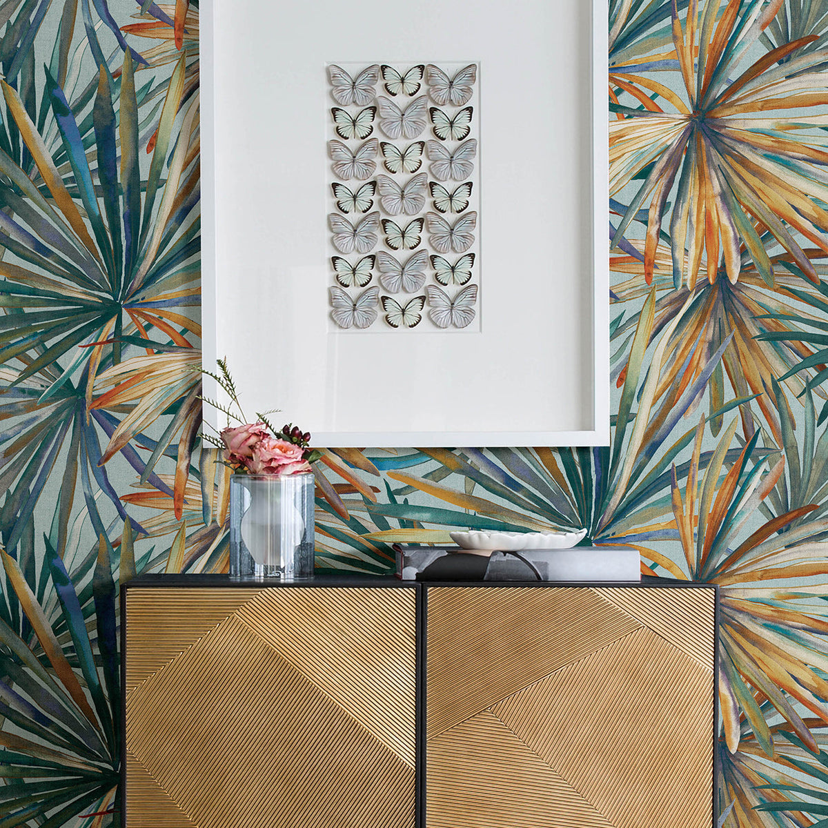 Corifa Palm Leaf Wallpaper wallpaper detail or room view