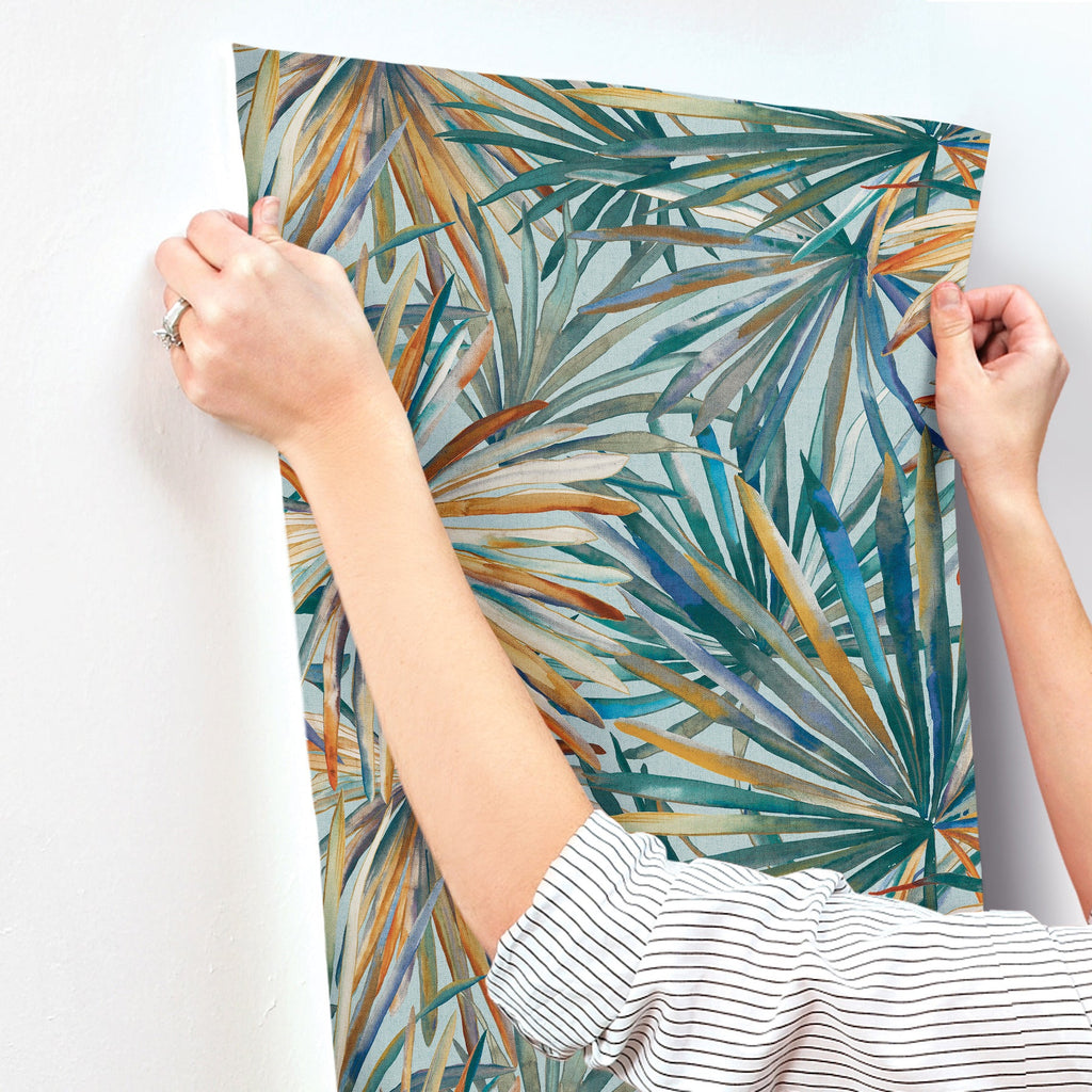 Corifa Palm Leaf Wallpaper wallpaper detail or room view