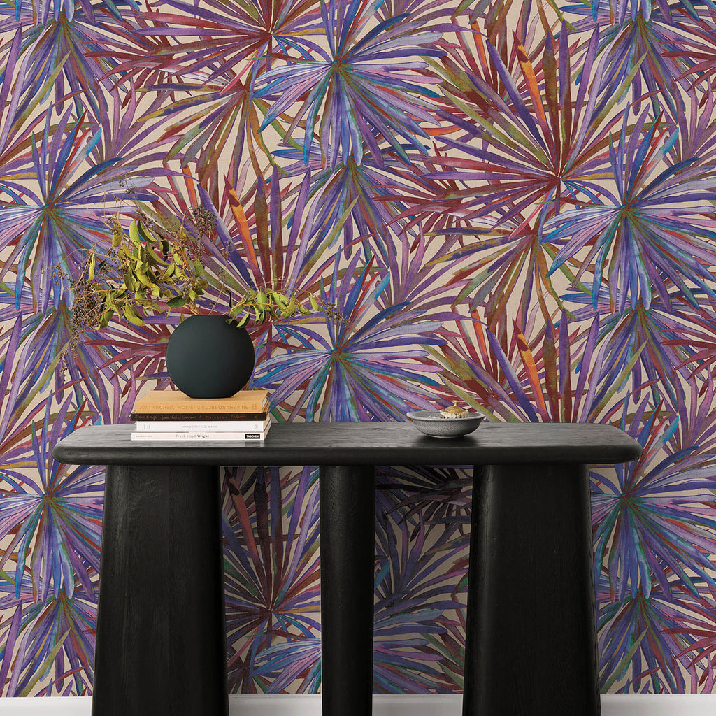 Corifa Palm Leaf Wallpaper wallpaper detail or room view