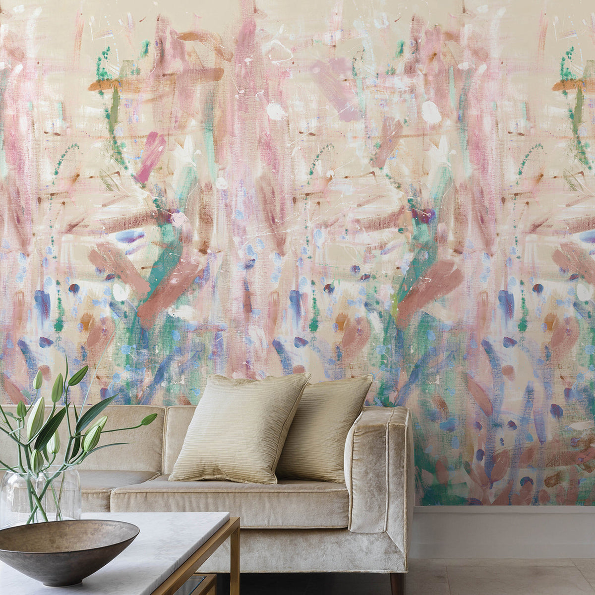 Fresco Wall Mural wallpaper detail or room view
