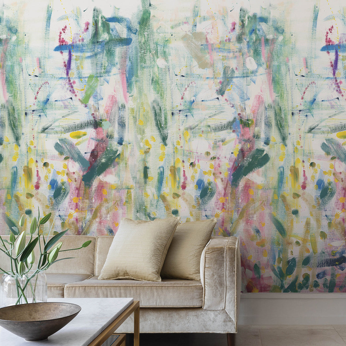 Fresco Wall Mural wallpaper detail or room view